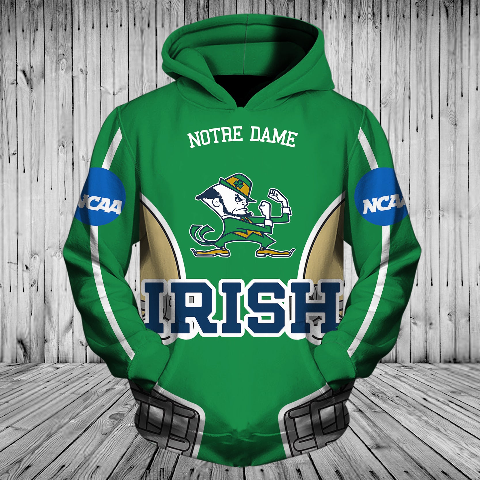 Notre Dame Fighting Irish 3d Helmet Hoodie